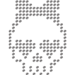 Girls Like Cute Skull Rhinestone Transfer for Mask